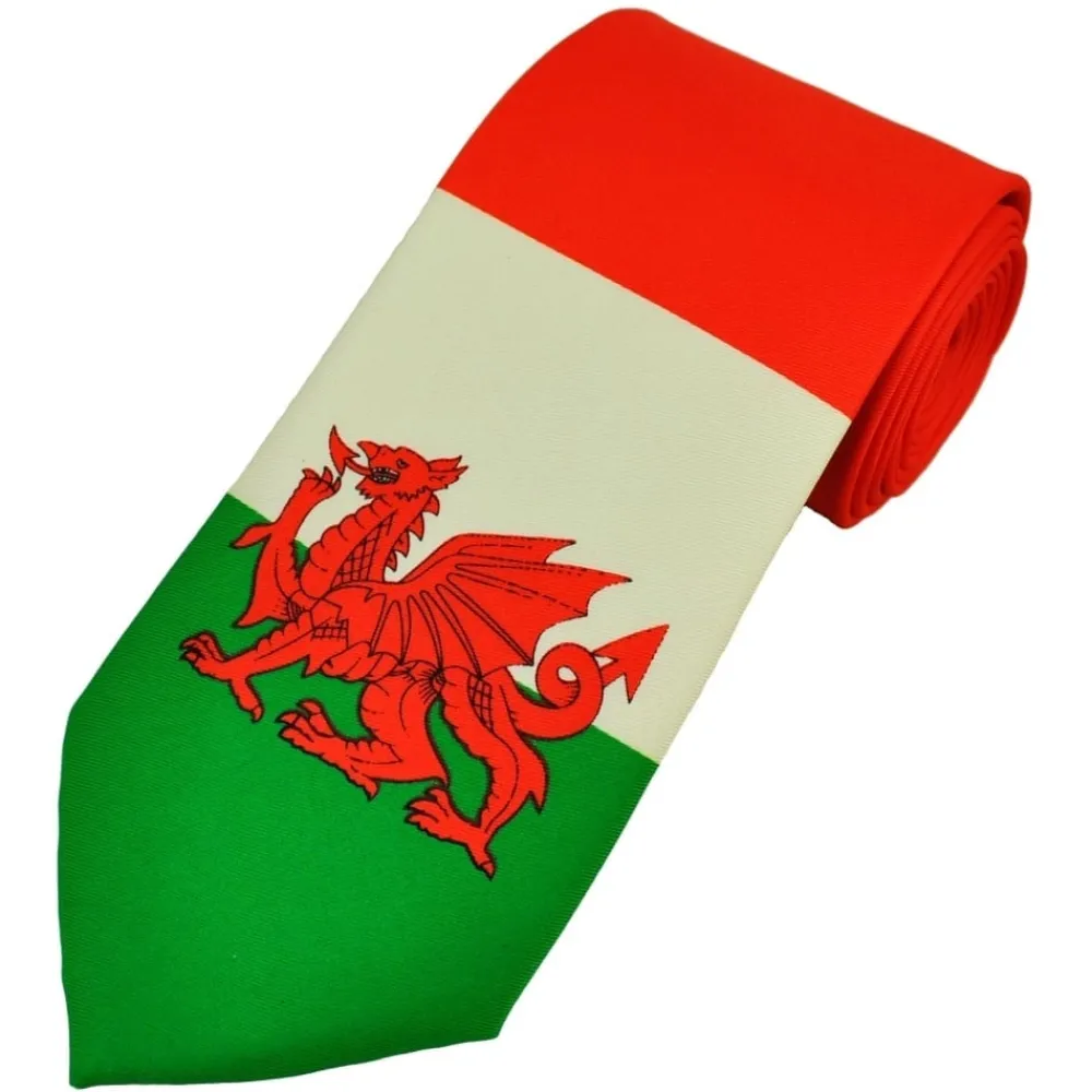 Ties|Flag of Wales Red Dragon Tie