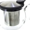 Teapots|Forlife Bola Glass Teapot with Basket Infuser (Black/Graphite)