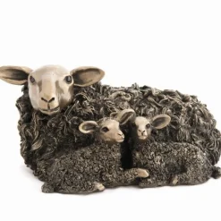 Frith Sculpture Home Accents|Frith Sculpture|Ewe with Twin Lambs Sculpture