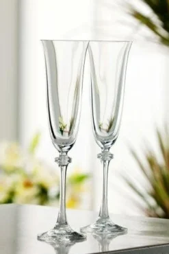 Galway Crystal Glasses & Steins|Galway Crystal|Liberty Flutes Pair