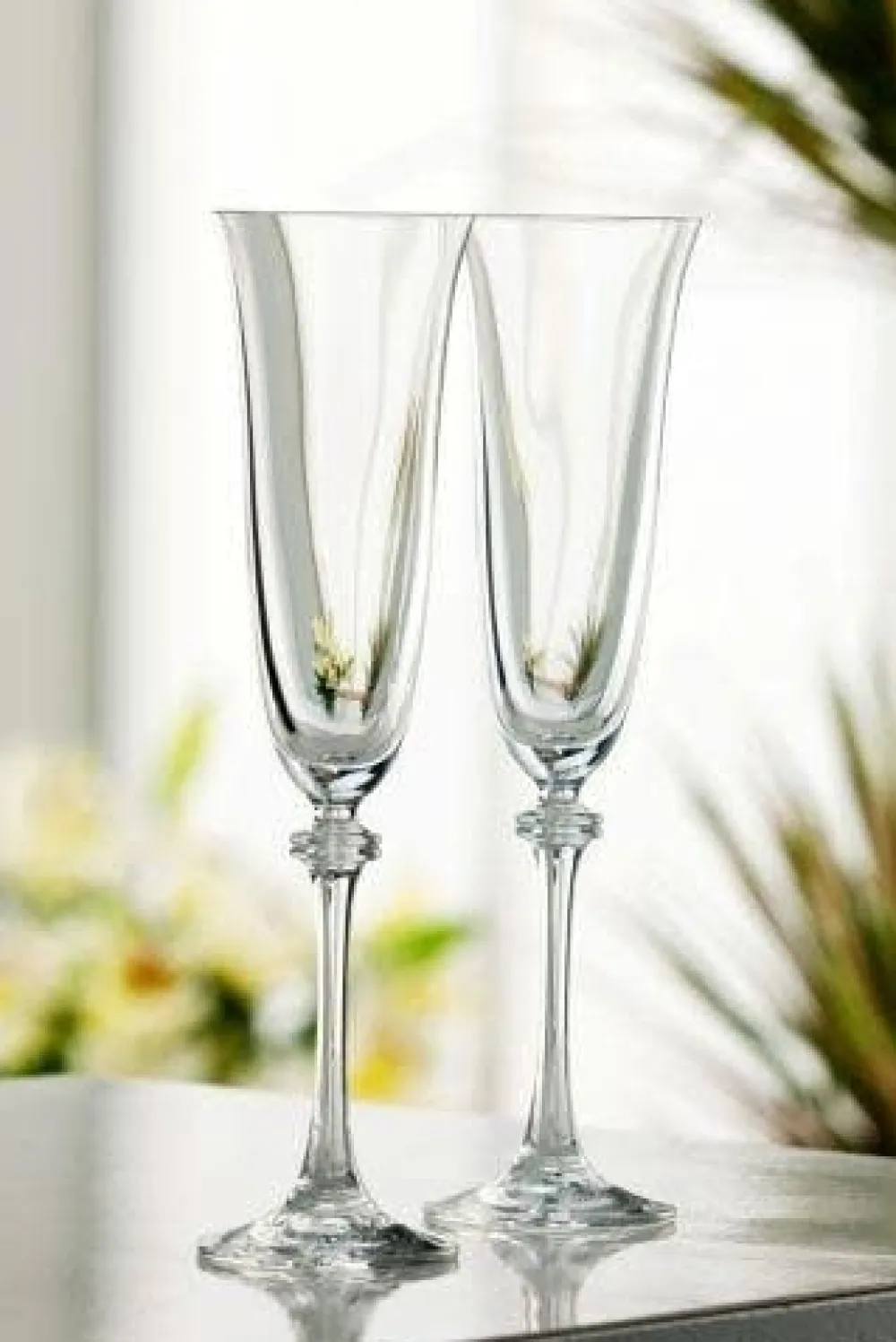 Galway Crystal Glasses & Steins|Galway Crystal|Liberty Flutes Pair