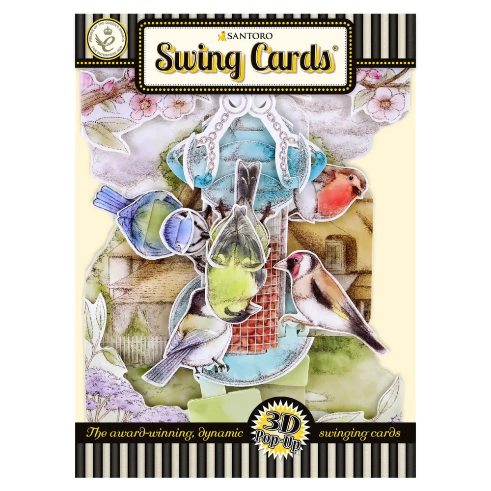 Greeting Cards|Garden Birds Swing Card