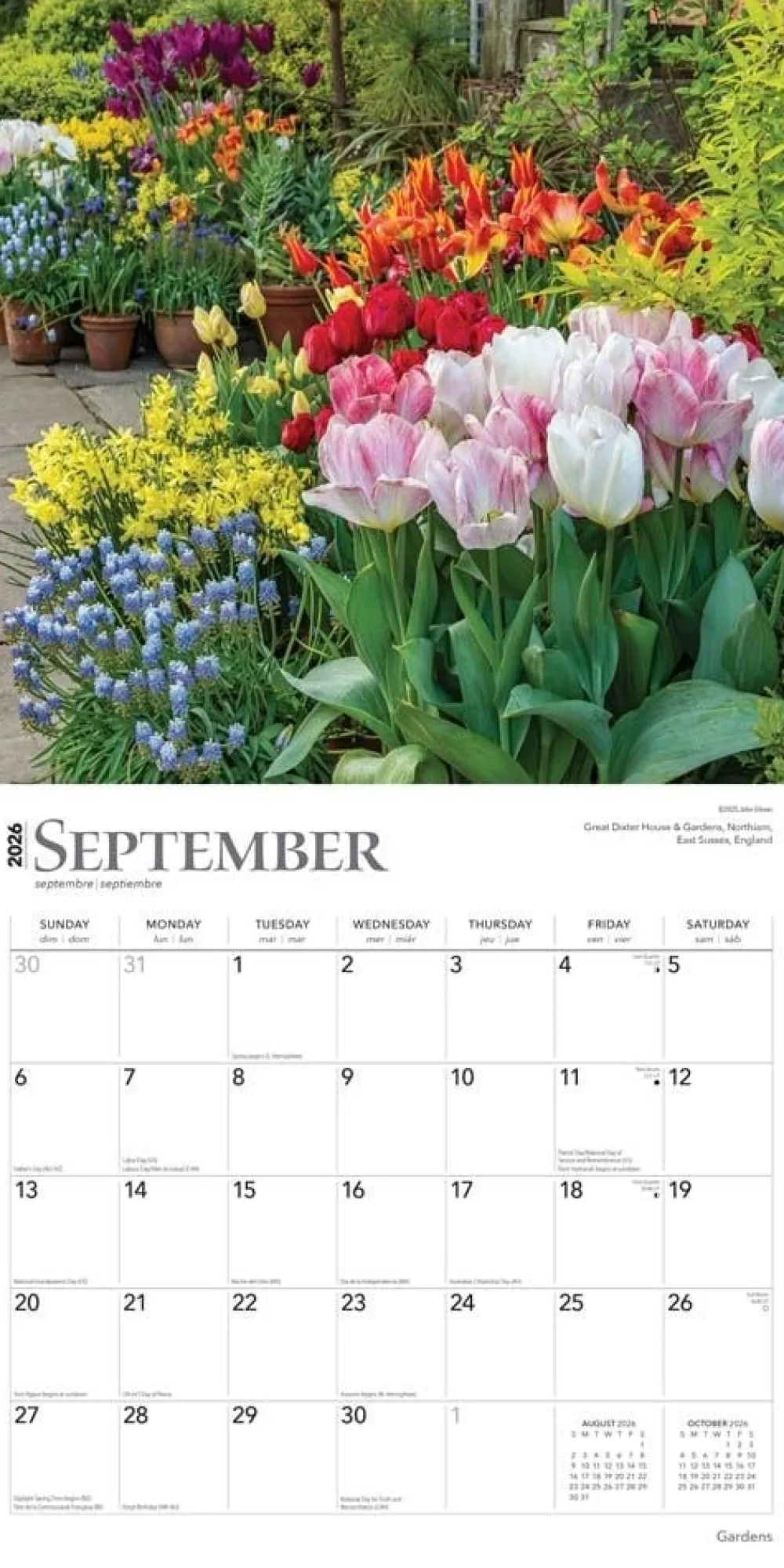 Calendars|Gardens 2026 Wall Calendar