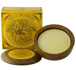 Geo. F. Trumper Shaving Soaps & Cream|Sandalwood Shaving Soap in Wooden Bowl