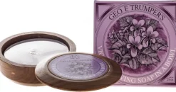 Geo. F. Trumper Shaving Soaps & Cream|Violet Shaving Soap in Wooden Bowl