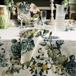 Tablecloths|Giardino Natural Tablecloth, 61” x 89”