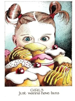 Greeting Cards|Girls Just Wanna Have Buns Greeting Card