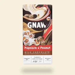 British Chocolate|Gnaw Popcorn & Peanut Milk Chocolate Bar