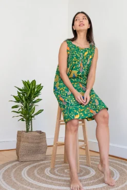 Robes, Nightgowns & Dresses|Green Fearless Peacock Nighty Nite