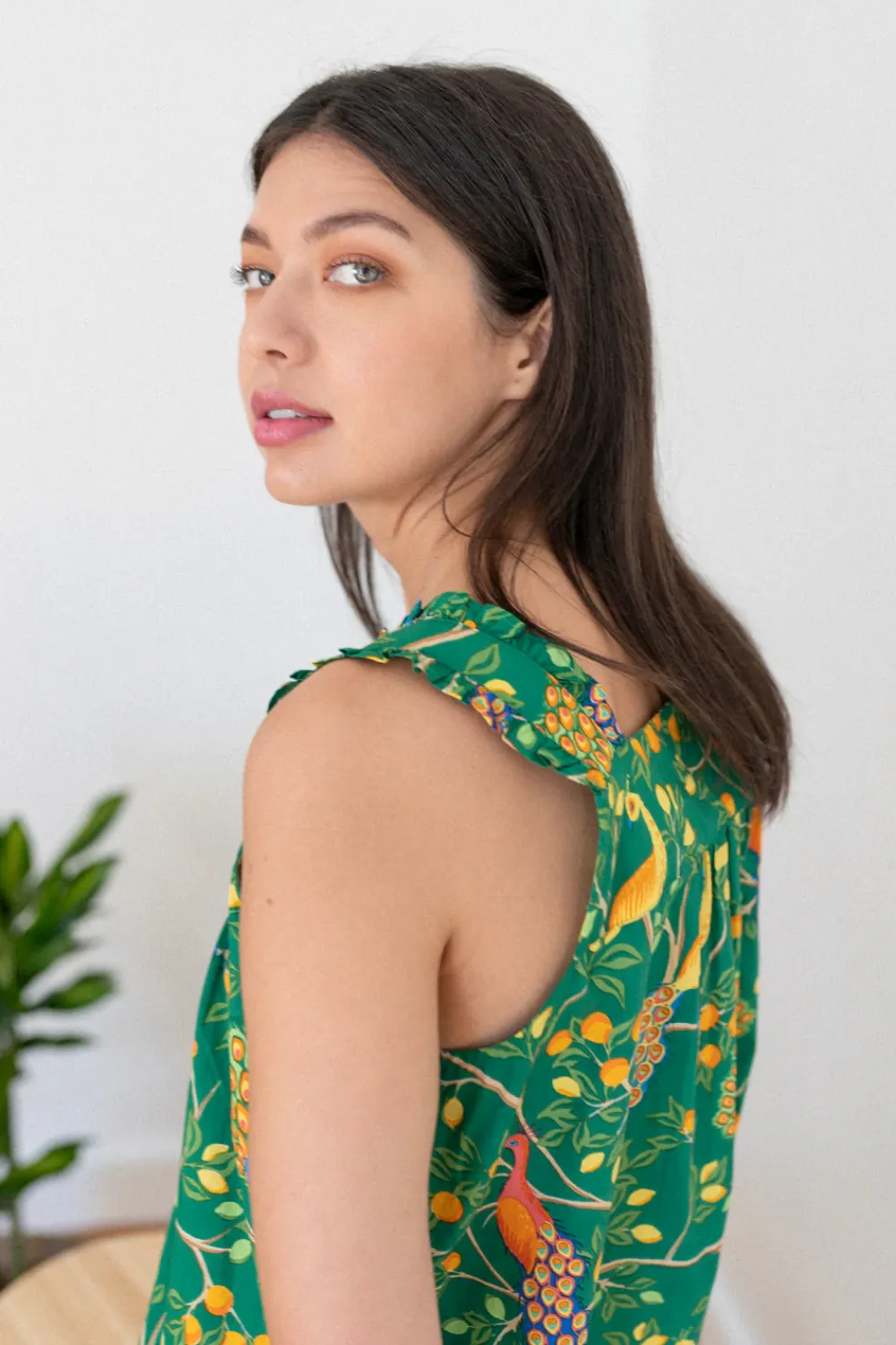 Robes, Nightgowns & Dresses|Green Fearless Peacock Nighty Nite