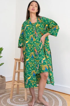 Robes, Nightgowns & Dresses|Green Fearless Peacock Nighty Nite