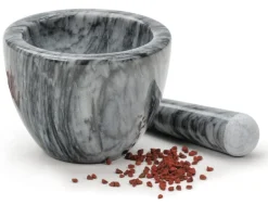 Kitchen Tools|Grey Marble Mortar & Pestle