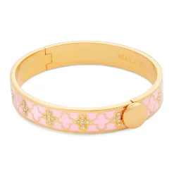 Halcyon Days Bracelets & Bangles|Agama Sparkle Pink & Clear Hinged Bangle