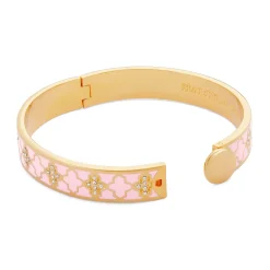 Halcyon Days Bracelets & Bangles|Agama Sparkle Pink & Clear Hinged Bangle