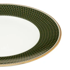 Halcyon Days Halcyon Days China|Halcyon Days|Antler Trellis Dark Green 10" Plate