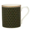 Halcyon Days Halcyon Days China|Halcyon Days|Antler Trellis Dark Green Mug