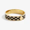 Halcyon Days Bracelets & Bangles|Bee Sparkle Trellis Black & Gold Hinged Bangle