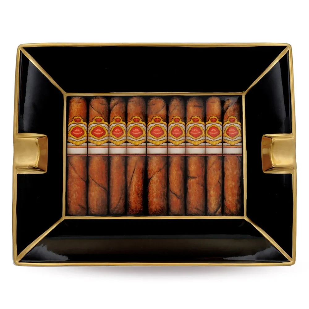 Halcyon Days Home Accents|Halcyon Days China|Cigars Print Ashtray