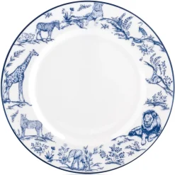 Halcyon Days Halcyon Days China|Halcyon Days|Nina Campbell Serengeti Multi Animal Dinner Plate