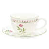 Halcyon Days Halcyon Days China|Halcyon Days|Nina Campbell Marguerite Pink Teacup & Saucer