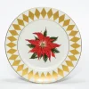 Halcyon Days Halcyon Days China|Halcyon Days|Parterre Gold Rim with Poinsettia Salad Plate