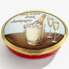 Halcyon Days Halcyon Days Enamels|Save Water, Drink Champagne Enamel Box