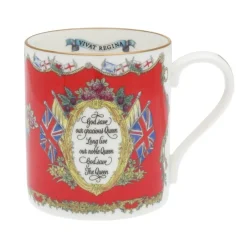 Halcyon Days Halcyon Days China|Halcyon Days|Vivat Regina Red Mug