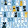 Greeting Cards|Happy Cats Greeting Card