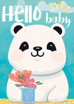 Greeting Cards|Hello Baby Panda Greeting Card