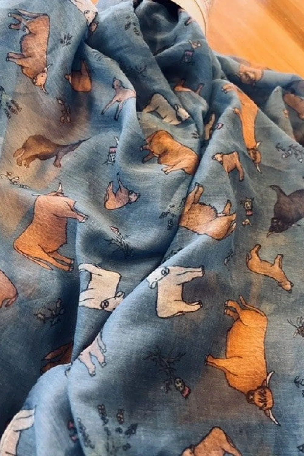 Scarves & Wraps|Highland Cows Recycled Bottle Scarf