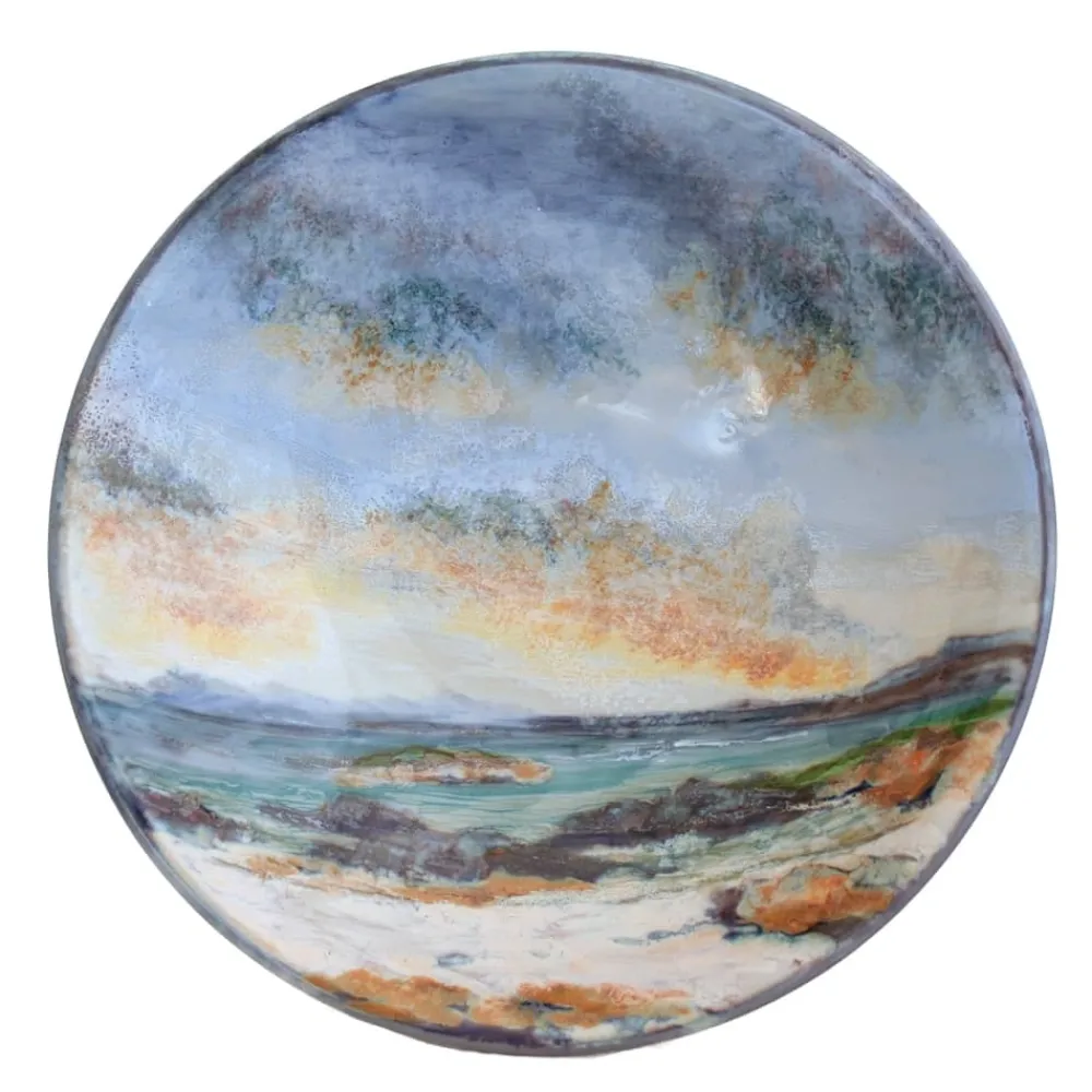 Highland Stoneware Home Accents|Highland Stoneware|Flared Seascape Large Bowl