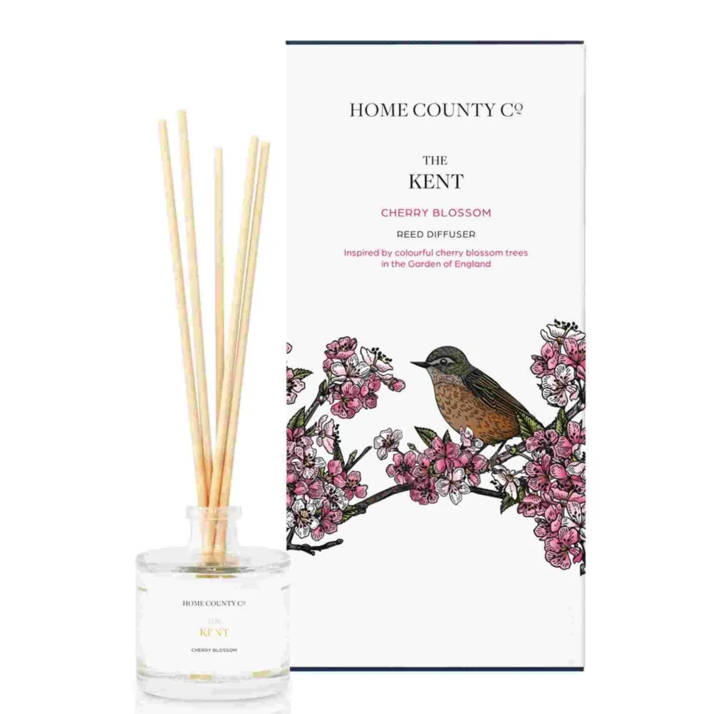 Home County Candle Co. Home Fragrance|The Kent (Cherry Blossom) Reed Diffuser