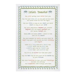 Tea Towels|Irish Toasts Green Tea Towel