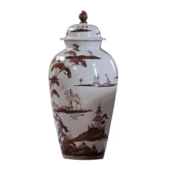 Vases|Isis Ceramics|Isis Ceramics Sepia Exotic Animals Wigstand Vase