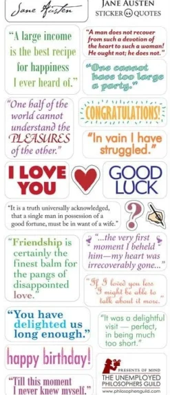 Cultural Icons|Greeting Cards|Jane Austen Quotable Notable Greeting Card
