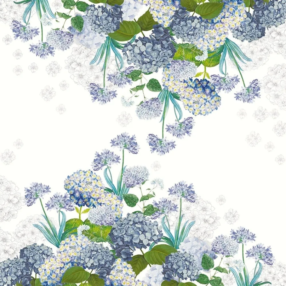 Tablecloths|Jardin de Bretagne Bleu Tablecloth, 67” x 89”