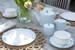 Tea Plates|Jo Deakin Ebb Blue & Turquoise Tea Plate