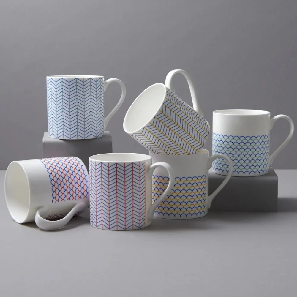 Assorted Mugs|Jo Deakin Ebb Red & Blue Mug