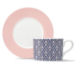 Teacups & Saucers|Jo Deakin Gatsby Blue & Blush Pink Cup (Blush Saucer)
