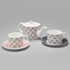 Teapots|Jo Deakin Zighy Teapot in Grey & Blush Pink