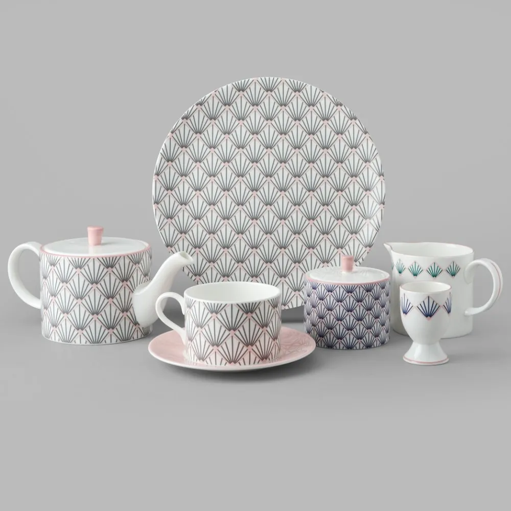 Teapots|Jo Deakin Zighy Teapot in Grey & Blush Pink