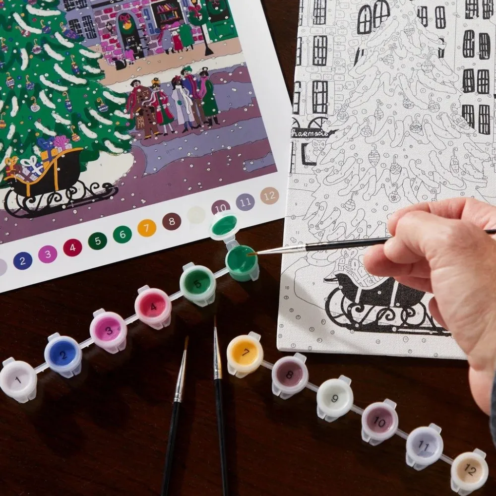 Coloring Books & Crafts|Joy Laforme Christmas Square Paint by Number Kit