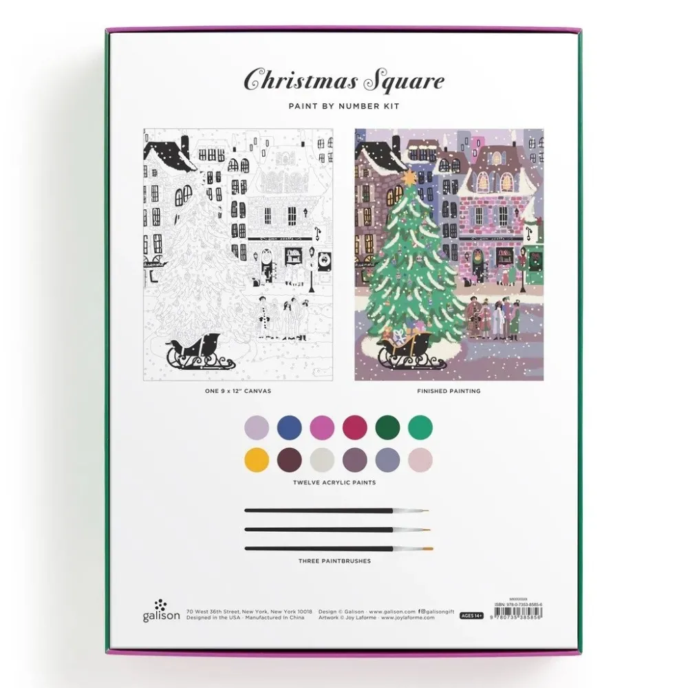 Coloring Books & Crafts|Joy Laforme Christmas Square Paint by Number Kit