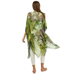 Robes, Nightgowns & Dresses|KEW Hydrangea Print Lime Long Kimono