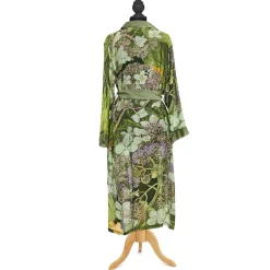 Robes, Nightgowns & Dresses|KEW Hydrangea Print Lime Robe Gown