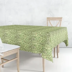Le Chateau Textiles Tablecloths|William Morris Gallery Willow Boughs Green Square Acrylic Tablecloth