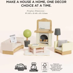 Le Toy Van Toys|Daisylane Dolls House Sitting Room Furniture Set