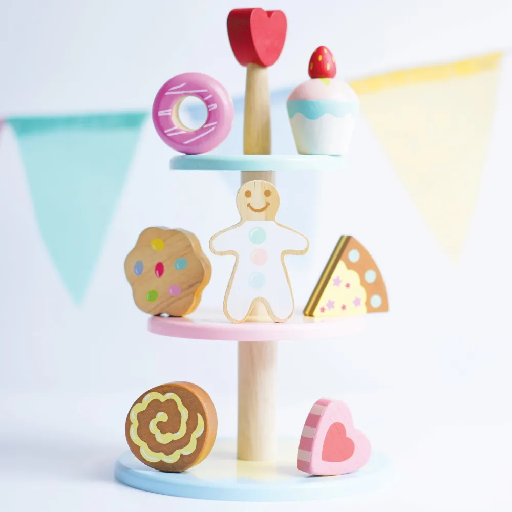 Le Toy Van Toys|Honeybake Three Tier Patisserie Cake Stand Set