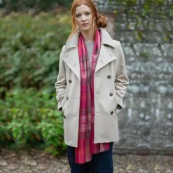 Lochcarron of Scotland Scarves & Wraps|Alba Hunting Rose Extra Fine Merino Stole