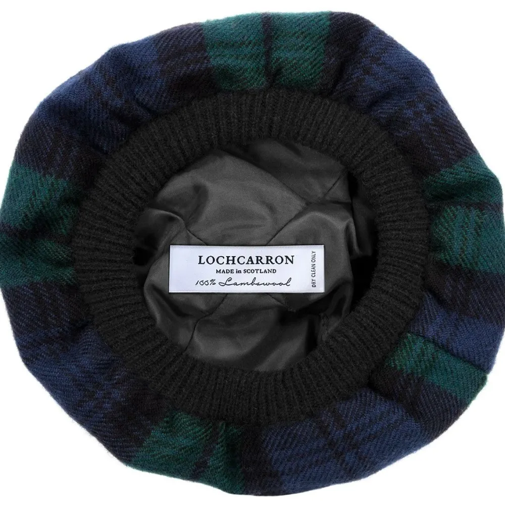 Lochcarron of Scotland Hats|Black Watch Modern Tartan Brushed Wool Tam
